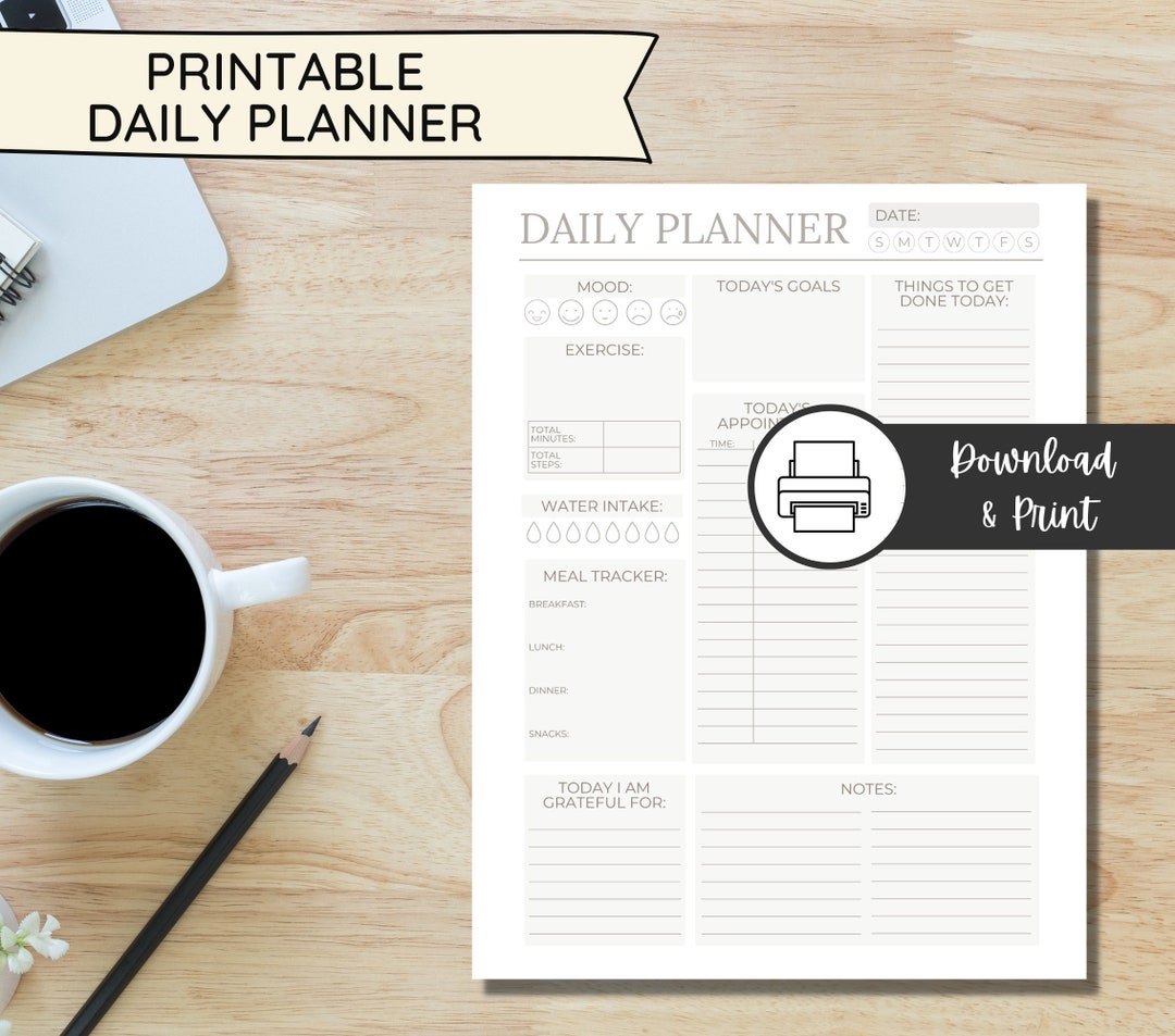 Daily Planner Printable Todays Priorities Planner Insert Printable ...