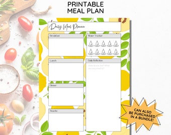 2 in 1 Weekly Printable Meal Plan | Undated Meal Plan, Meal Plan ...