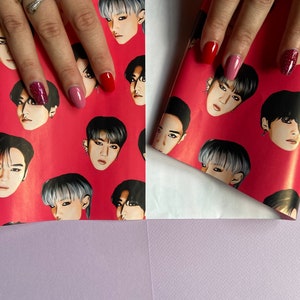 Papier cadeau Stray Kids Maniac | Emballage cadeau Stray Kids Maniac | Emballage cadeau d'anniversaire pour enfants errants | Emballage cadeau K-Pop | Papier d'emballage K-Pop
