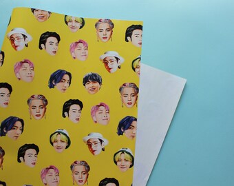 BTS Butter Wrapping Paper | BTS Butter Gift Wrap | BTS Birthday Gift Wrap | K-Pop Gift Wrap | K-Pop Wrapping Paper