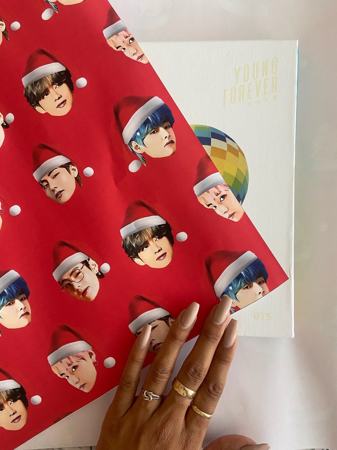 Wrapper Bts BTS Taehyung Christmas Wrapping Paper | Bts Taehyung Xmas Gift Wrap | K ...