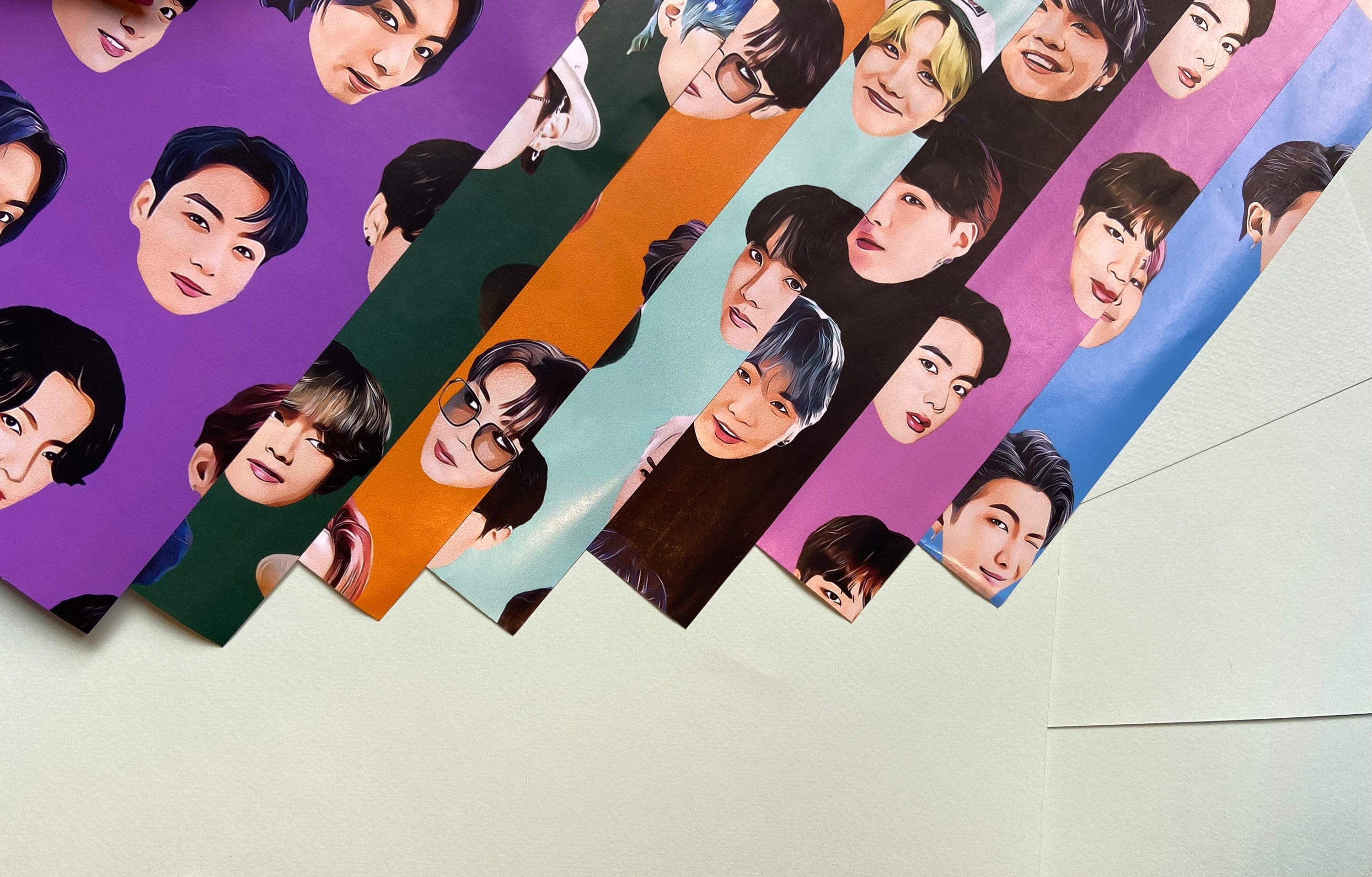 Wrapper Bts BTS Member Wrapping Paper Bundle | BTS Member Gift Wrap Bundle | BTS ...