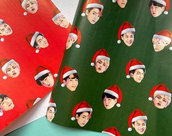 Bundle: BTS Christmas Wrapping Paper | BTS Christmas Gift Wrap Bundle | BTS Xmas Wrapping Paper Bundle | BtS Xmas Gift Wrap Bundle