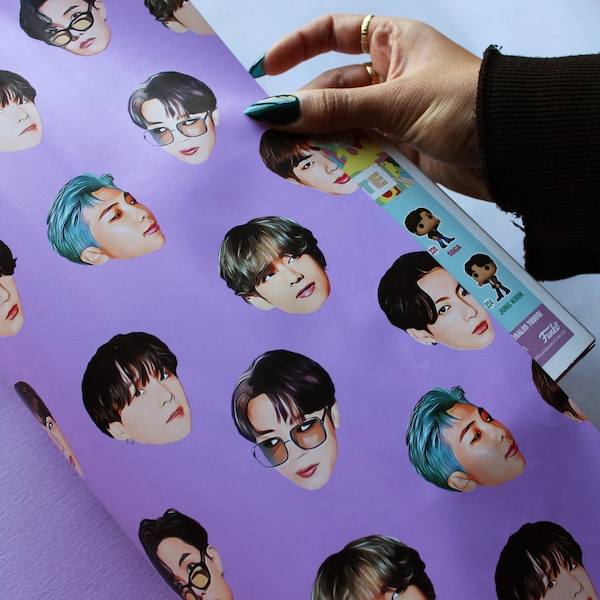 Papel de regalo de dinamita BTS / Papel de regalo de dinamita BTS / Papel de regalo de cumpleaños BTS / Papel de regalo K-Pop / Papel de regalo K-Pop