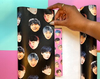 BTS Suga Wrapping Paper | BTS Suga Gift Wrap | BTS Birthday Gift Wrap | K-Pop Gift Wrap | K-Pop Wrapping Paper