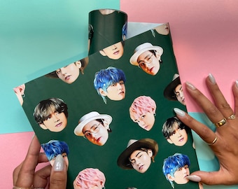 BTS V Wrapping Paper | BTS Taehyung Gift Wrap | BTS Birthday Gift Wrap | K-Pop Gift Wrap | K-Pop Wrapping Paper