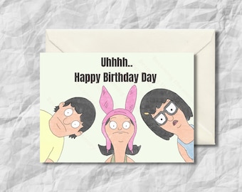 Bobs Burgers Birthday Card - Etsy