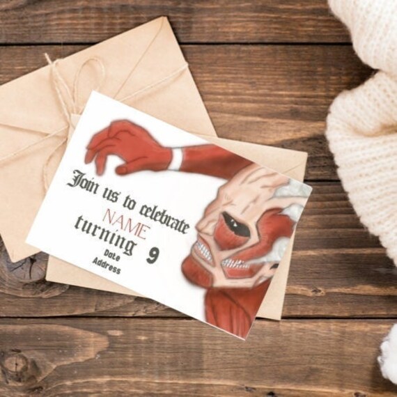 Anime Birthday Invitation Template Anime Birthday Invitation | Etsy