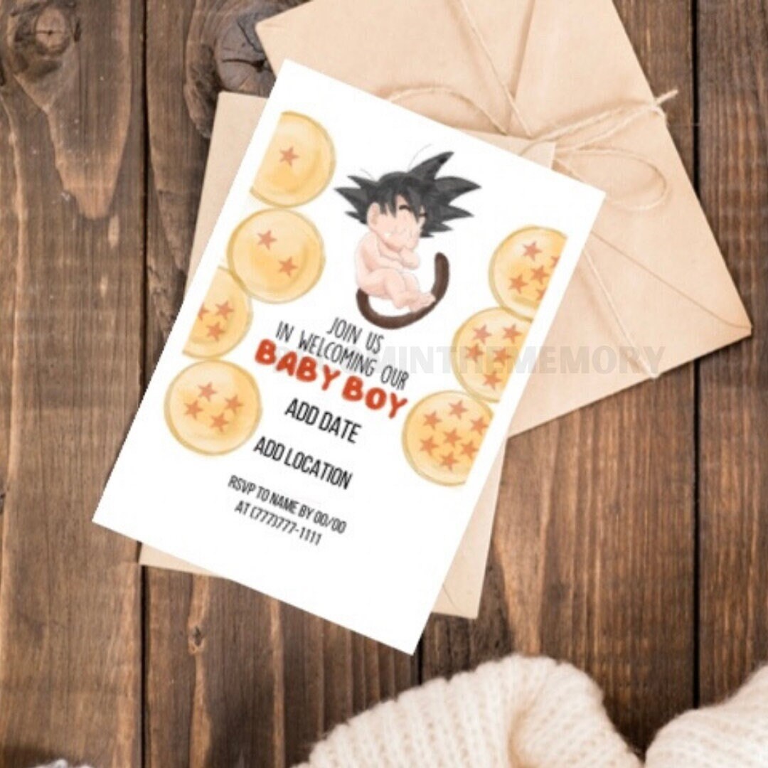 Anime Baby Shower Invitation Template - Etsy UK Anime Baby Shower Invitation Template - Etsy UK