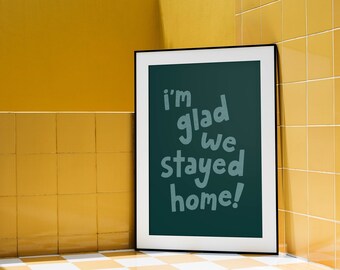 Homebody Print: Teal Green Hand-Drawn Letter Art (Digital Download)