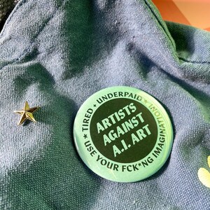 Artists Against AI Art Pin image 4