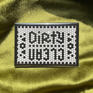 Dishwasher Magnet, Vintage Bistro Tile Clean and Dirty Dish Tracker