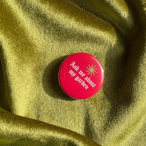 Garden Tomato Pin, Funny Button Accessory