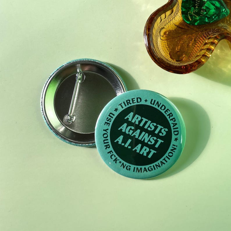Artists Against AI Art Pin image 1