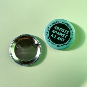 Artists Against AI Art Pin image 3