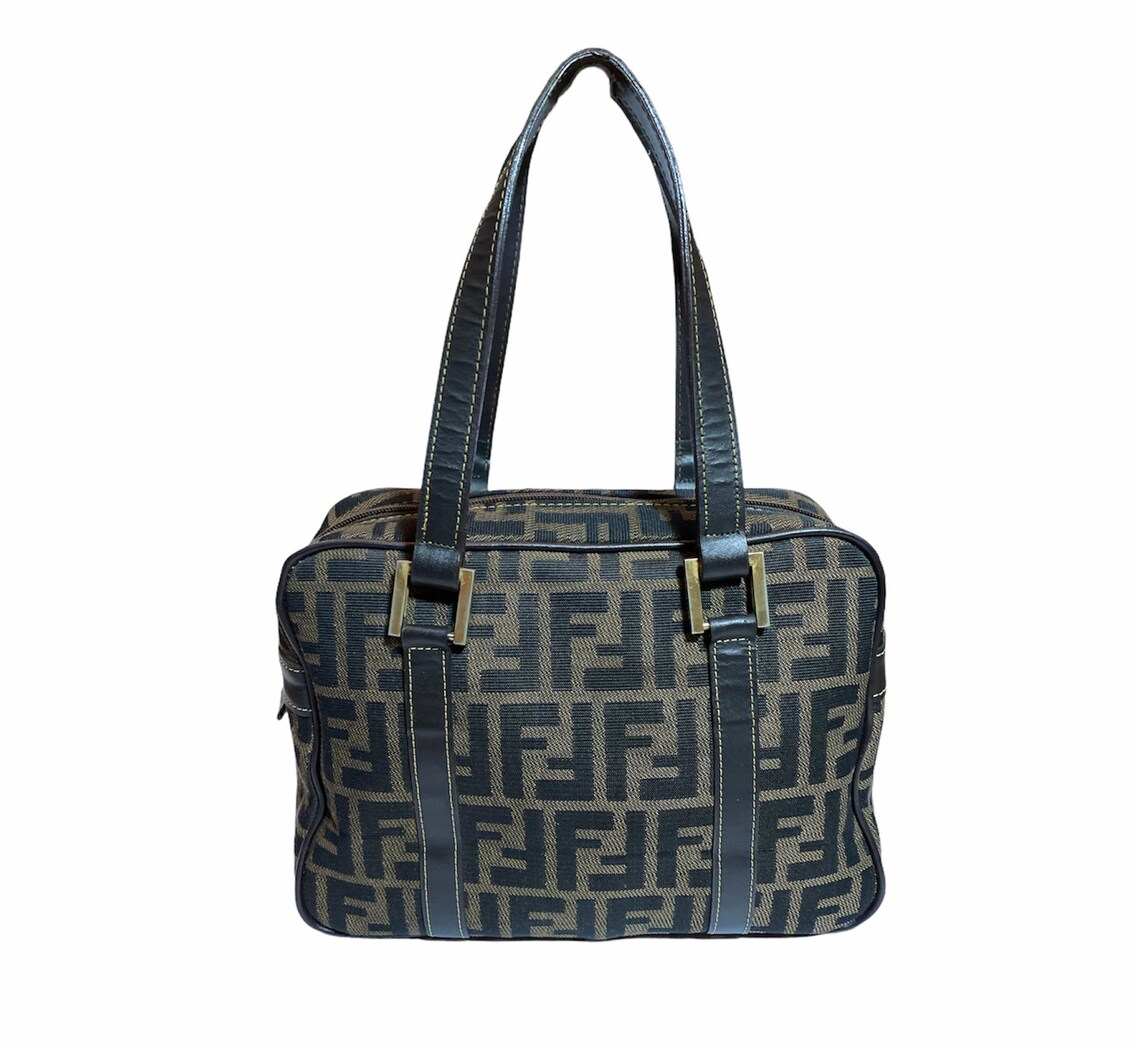 Vintage Fendi Zucca Shoulder Bag Etsy