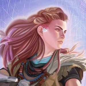 Aloy Horizon Forbidden West A5 Art Print