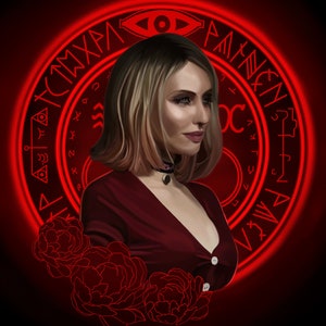 Silent Hill 2 Maria with flowers A5 Art Print