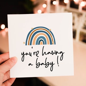 Personalised You're Having a Baby Card, New Baby Card, Baby Shower Card, Pregnancy Card, Baby Congratulations Card, Expecting Card
