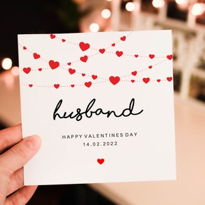 Romantic Husband Valentines Day card for Her and Him, Heart Valentines Day Card for Husband, Fiance or Wife, funny valentines day cards