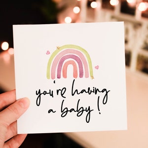 Personalised You're Having a Baby Card, New Baby Card, Baby Shower Card, Pregnancy Card, Baby Congratulations Card, Expecting Card