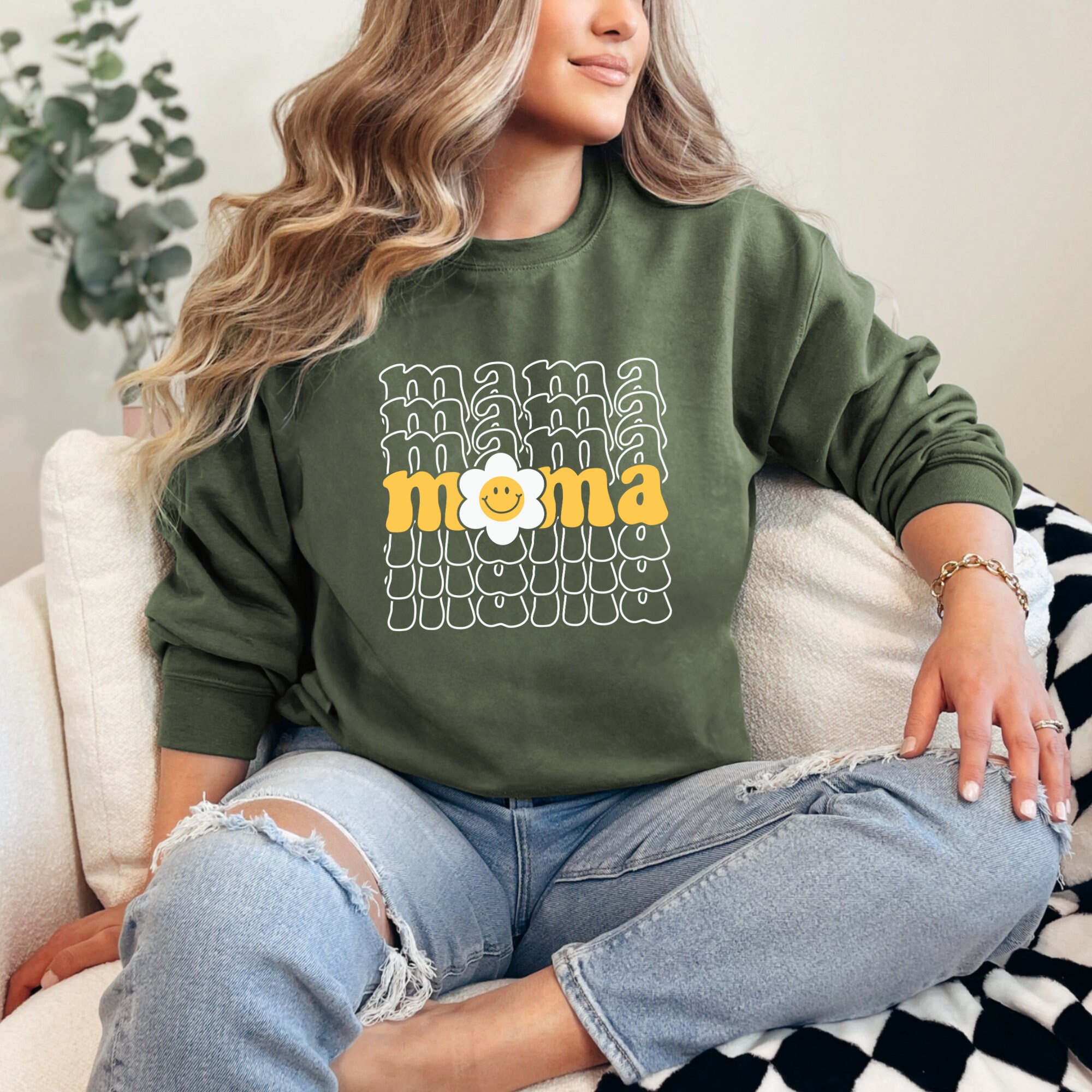 【MAMAmamaページ】 Mama Mama Mama Mama Shirt, Mama Shirt for Women, Sweatshirt for