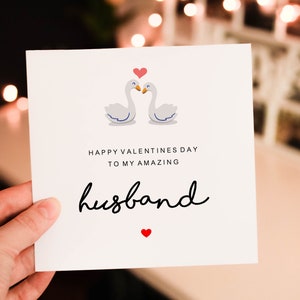 Romantic Husband Valentines Day card for Her and Him, Heart Valentines Day Card for Husband, Fiance or Wife, funny valentines day cards