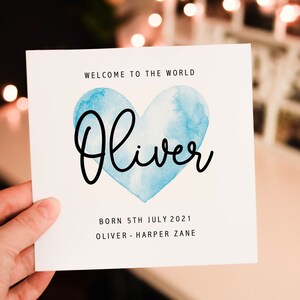 Personalised Special New Grandson Card, Congratulations baby Card, Fully Personalised Amazing Baby Gift, Baby card