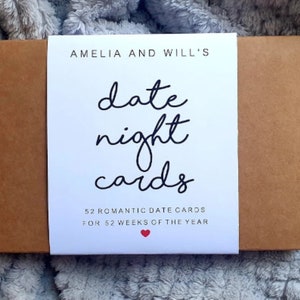 52 Datumskarten ein Jahr der romantischen Datumsideen, Geschenk für sie, Geschenk für ihn, Jahrestag einzigartige Geschenke, Datumsgeschenk, Paargeschenk, Valentinsgeschenk