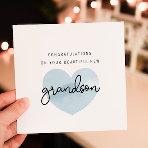Personalised Special New Grandson Card, Congratulations baby Card, Fully Personalised Amazing Baby Gift, Baby card