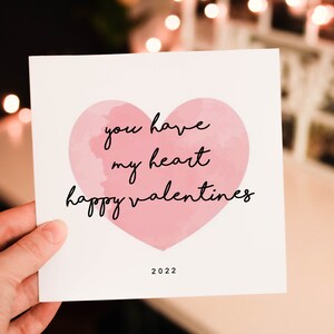 Romantic Valentines Day card for Girlfriend and Her, Heart Valentines Day Card for Girlfriend, Fiance or Wife