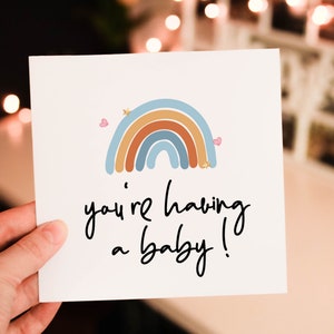 Personalised You're Having a Baby Card, New Baby Card, Baby Shower Card, Pregnancy Card, Baby Congratulations Card, Expecting Card