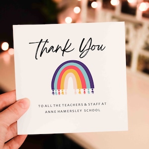 Personalised Thank You Card, Personalised appreciation card, Thank You For Colleague , Simple Unique Card