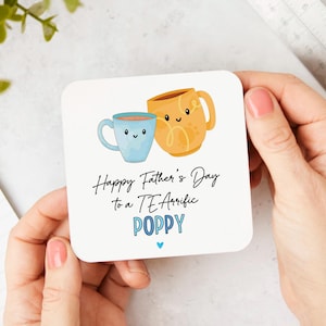 Porta-copos personalizado Feliz Dia dos Pais para POPPY, Amor de filha/filho, Cartão de bebê, Presente para pais, Presente para POppy