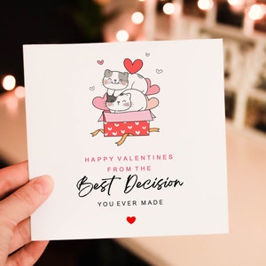 Personalised Best Decision Valentine card for boyfriend / Girlfriend, valentine card for Husband, Card From girlfriend, Gift for Partner
