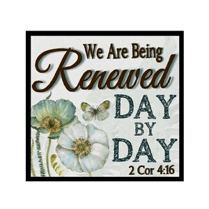 Christian Gifts | Bible Verse Magnet | Renewed | Bible Study | Church Favor | Spring Decor