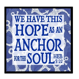 Christian Gift, Bible Verse Magnet, Anchor For The Soul, Church Service Favors