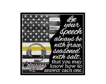 911 Dispatcher Gifts | Bible Verse Magnet | Locker Decorations | Dispatcher Appreciation