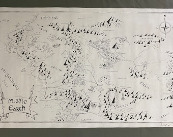 Map Of Middle Earth Hand Drawn And Aged Etsy Il 340x270.4343088464 2ji6 