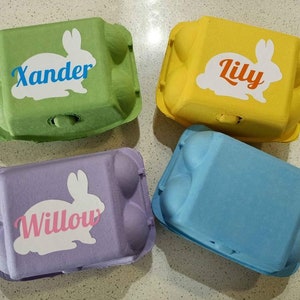 Easter egg cartons, Personalised Easter Gift, Children's Easter gift, 6 egg carton,