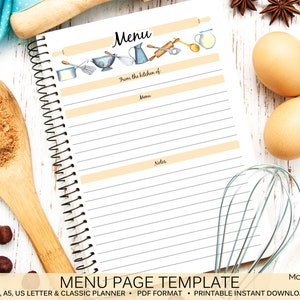 Blank Menu Template - Etsy Sweden