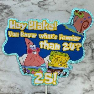 Spongebob Theme Cake Topper