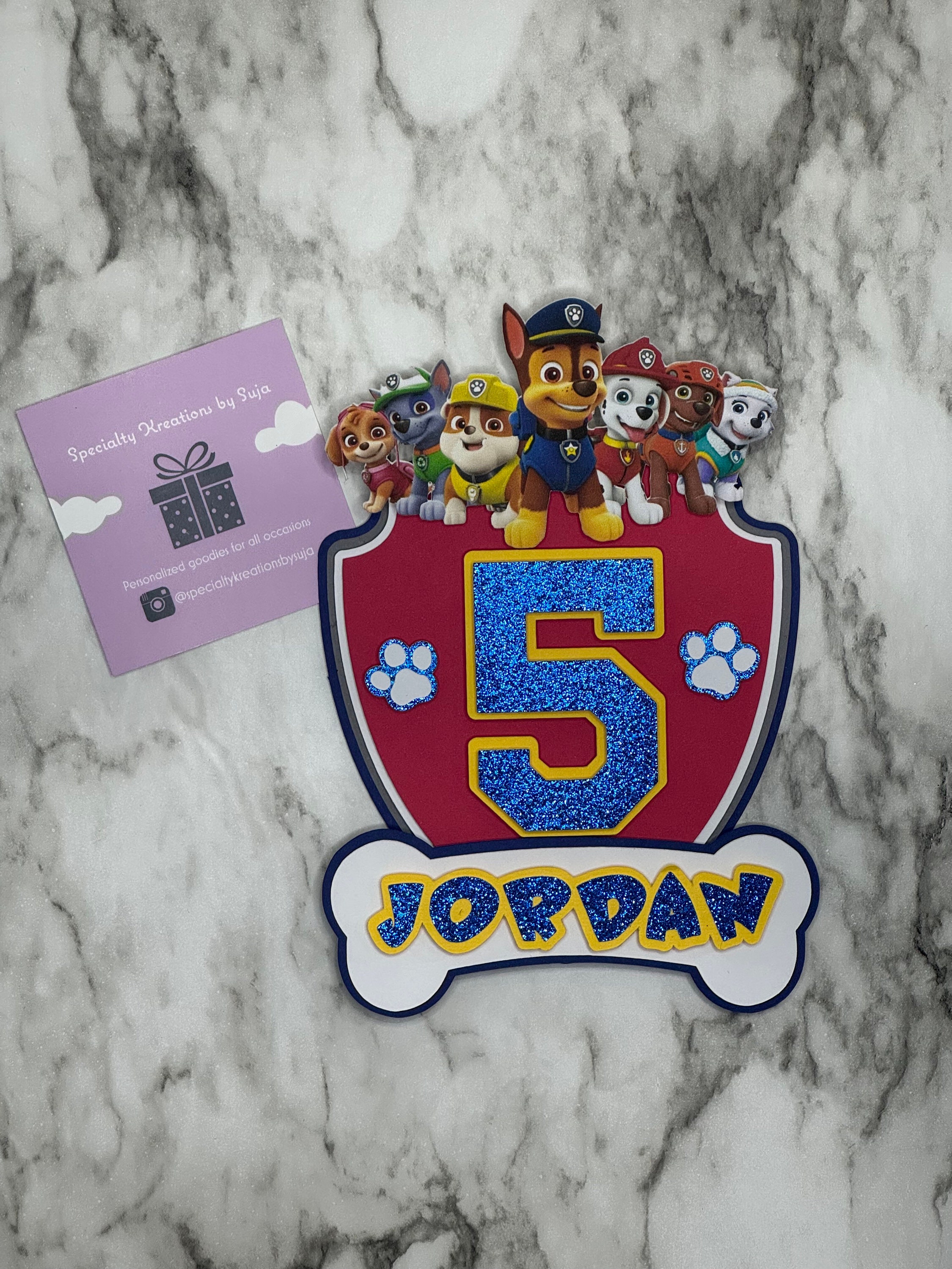 Customized paw patrol store birthday shirt