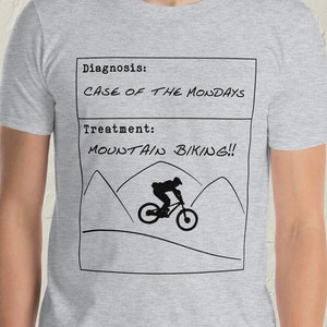 MTB Case of the Mondays Treatment Mountain Biking Shirt (Black on Light shirt)