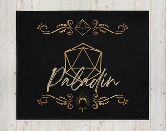 Donjons et Dragons Classe Paladin Hit Dice Throw Blanket 60x50 | Donjons Dragons Cadeaux