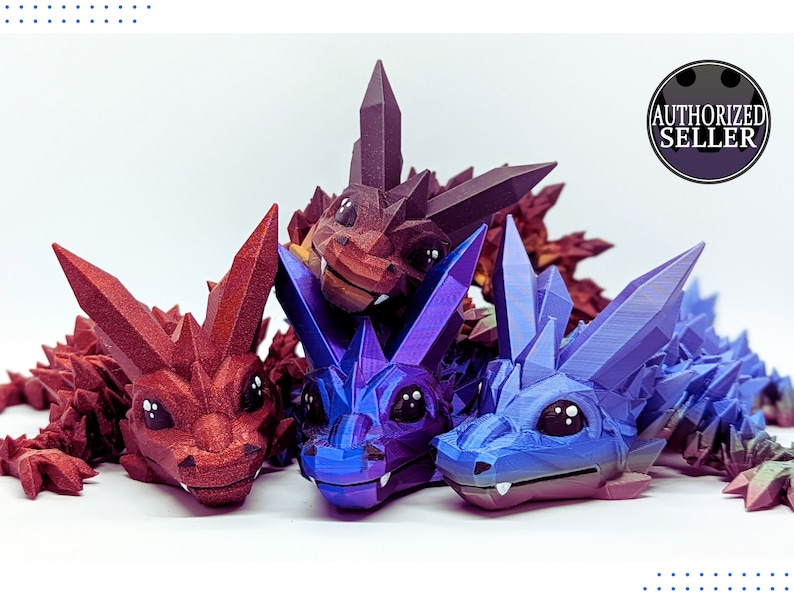 Baby Doll Eyed Crystal Dragons in various colors