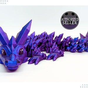 Articulated Baby Crystal Dragon by Cinderwing3D Find your Familiar 3D Printed Flexi Familiar image 2