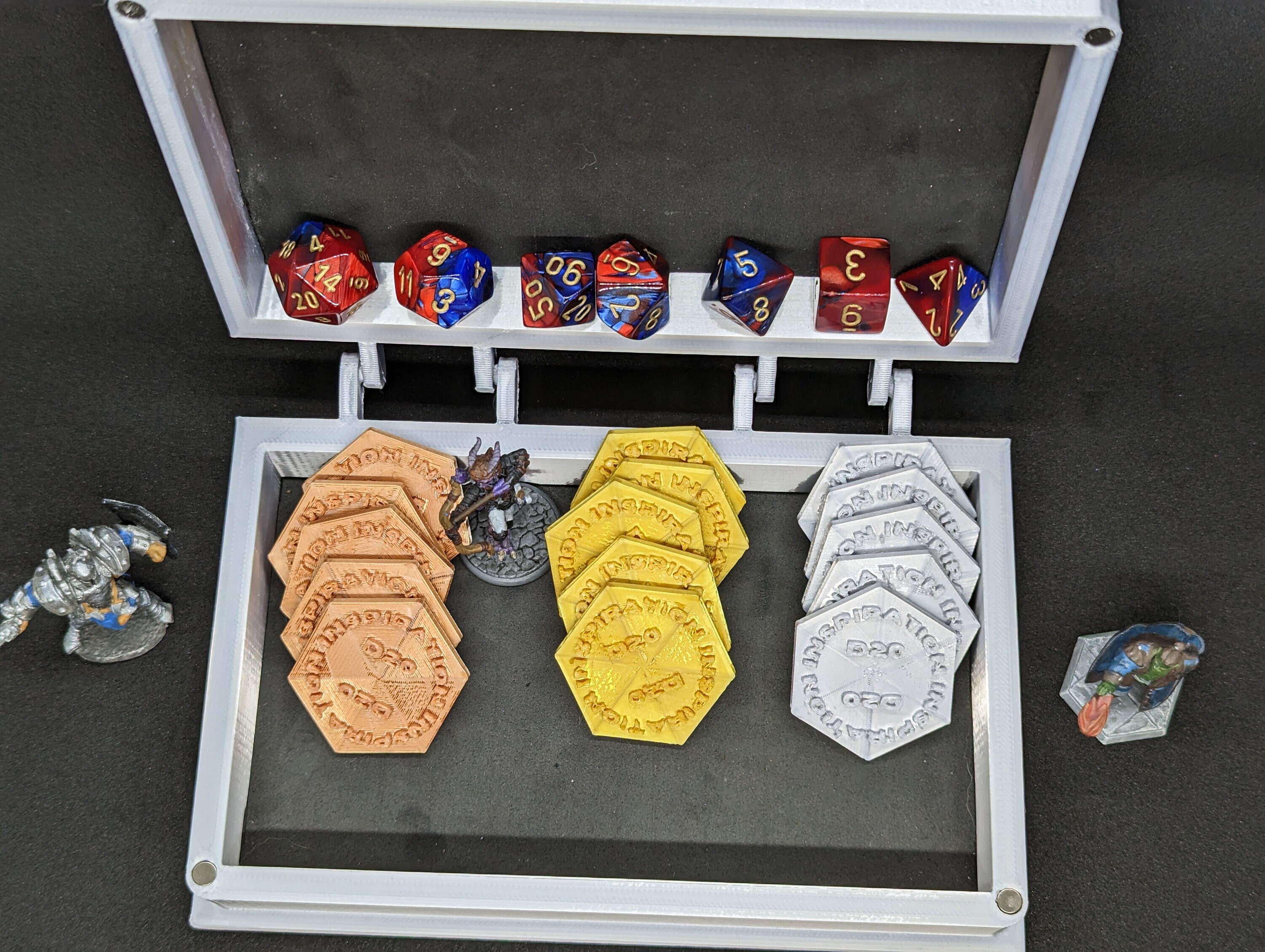 Tabletop RPG Inspiration Coins Dnd D20 Inspiration Tokens DM GM Gift