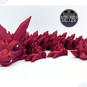 Articulated Baby Crystal Dragon by Cinderwing3D Find your Familiar 3D Printed Flexi Familiar image 4