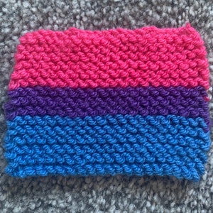 Hand knitted pride patches